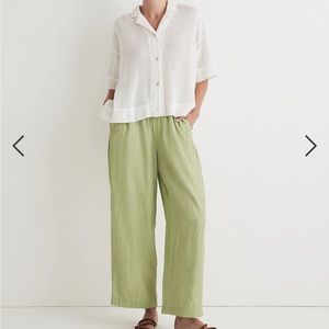 Madewell Crinkled Crepe Pants & Popcorn Top